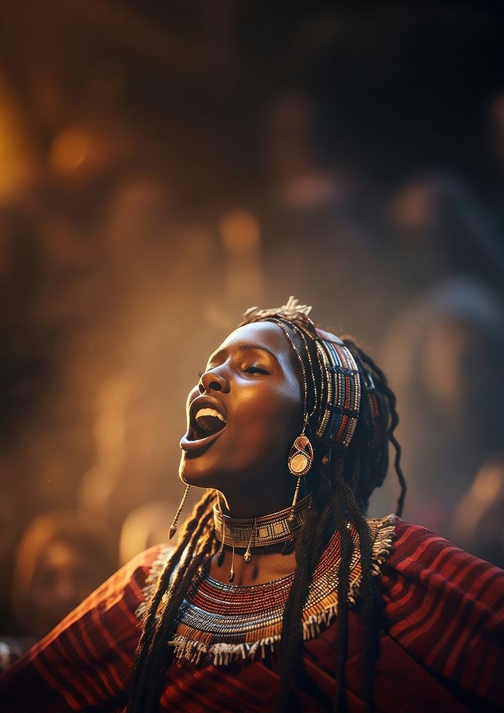 Traditional samburu woman adult celebration performance. AI generated Image by rawpixel.