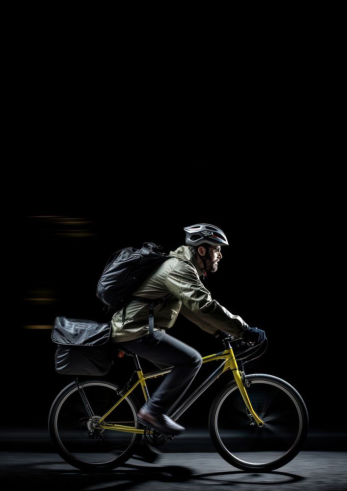 Bike Messenger bicycle vehicle cycling. AI generated Image by rawpixel.