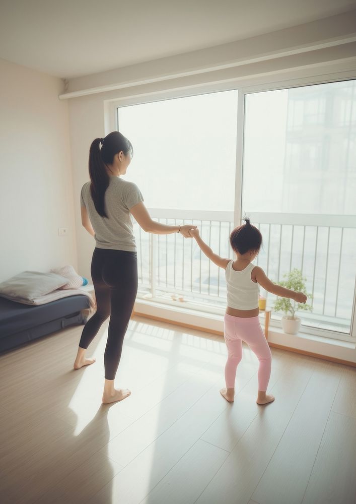 Young asian woman child adult togetherness. AI generated Image by rawpixel.