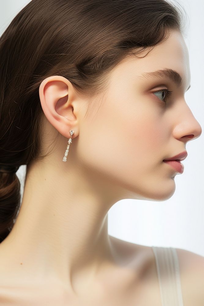 Earring jewelry fashion adult. 