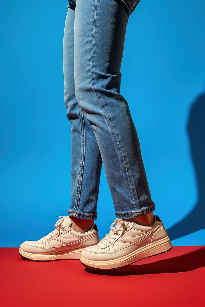 Footwear jeans pants shoe. AI generated Image by rawpixel.