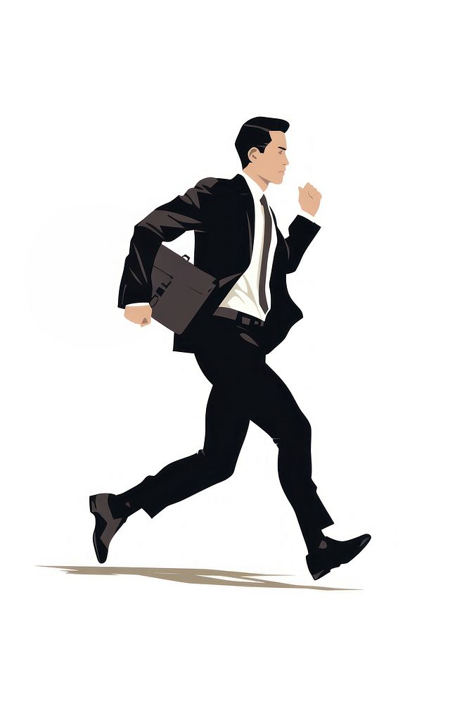 Businessman running footwear walking tuxedo. | Free Photo Illustration ...