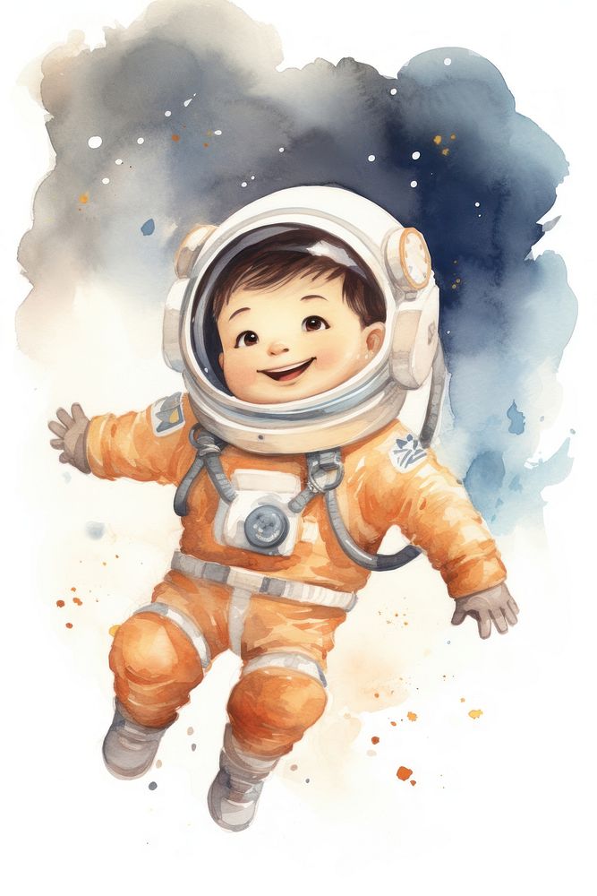 Cute spaceman portrait helmet photography. AI generated Image by rawpixel.
