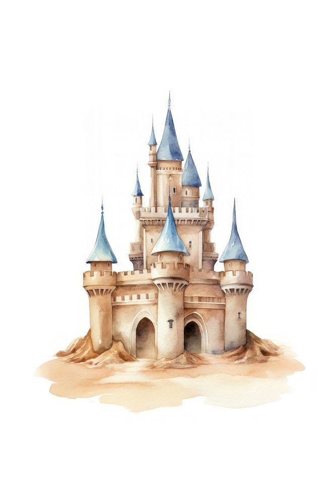 Sand castle architecture building outdoors. AI generated Image by rawpixel.