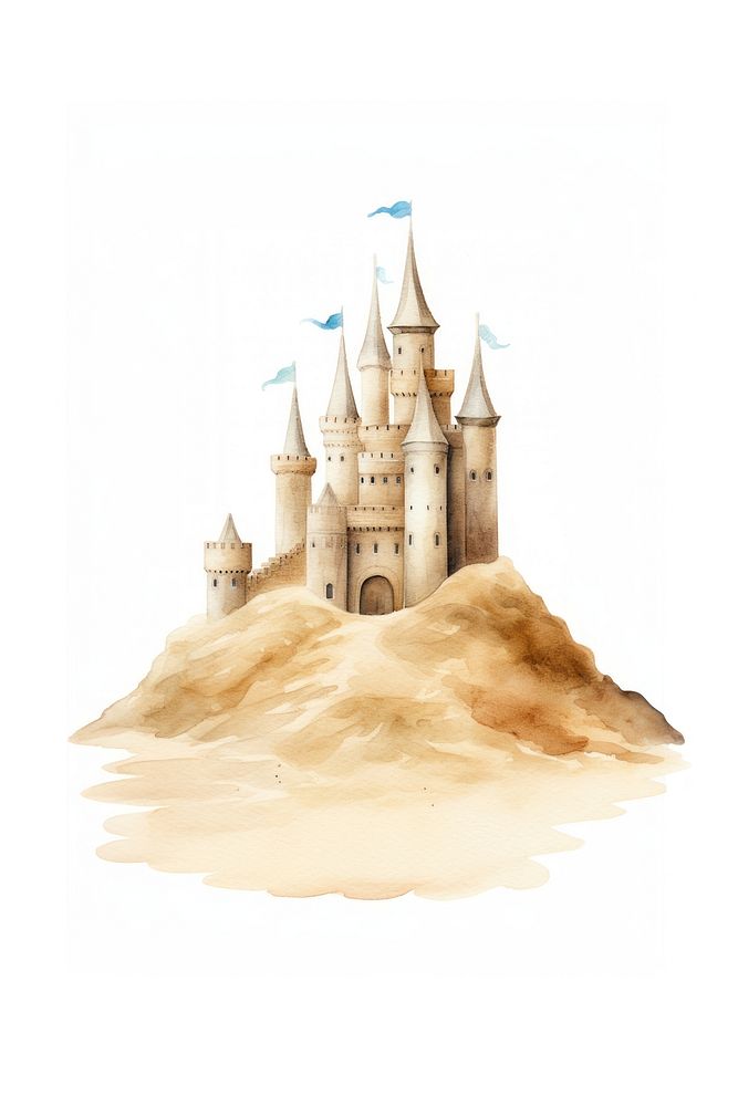 Sand castle architecture building outdoors. AI generated Image by rawpixel.