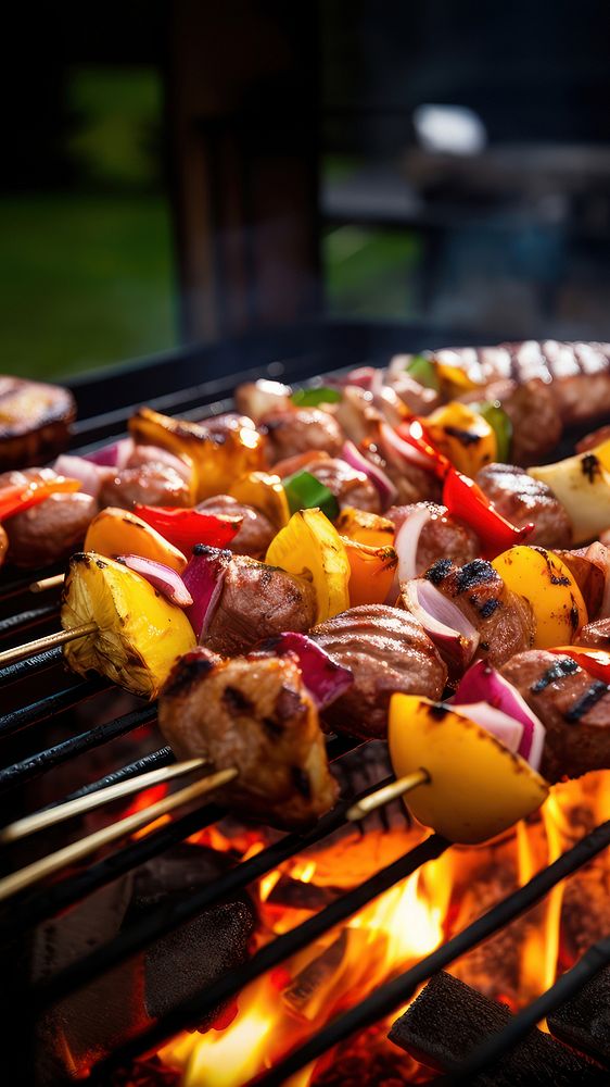 Bbq grilling cooking food. AI generated Image by rawpixel.