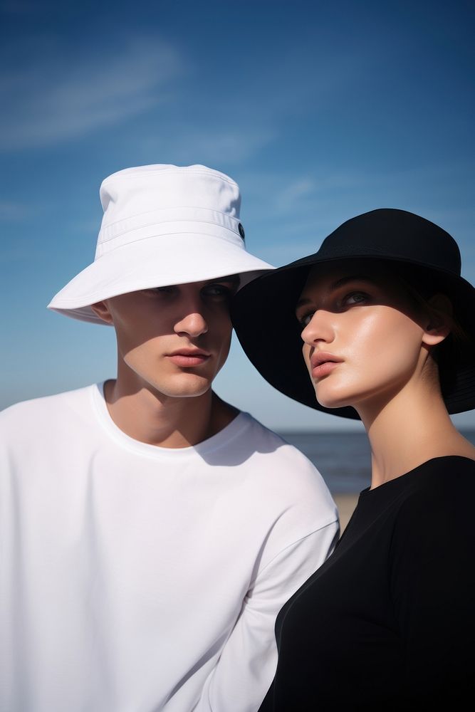 Bucket hats black day togetherness. AI generated Image by rawpixel.