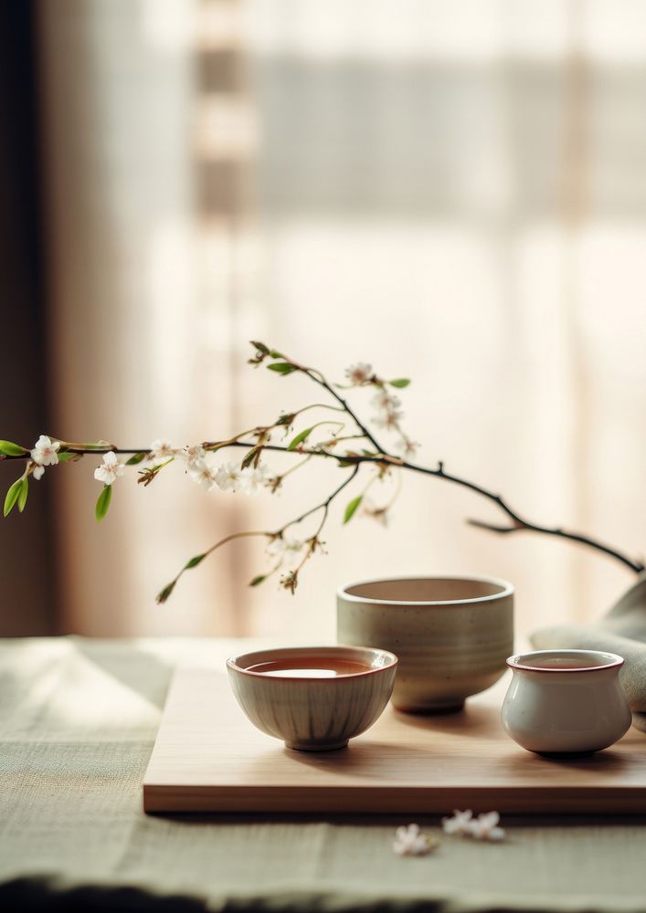 Japanese Tea window flower table. 