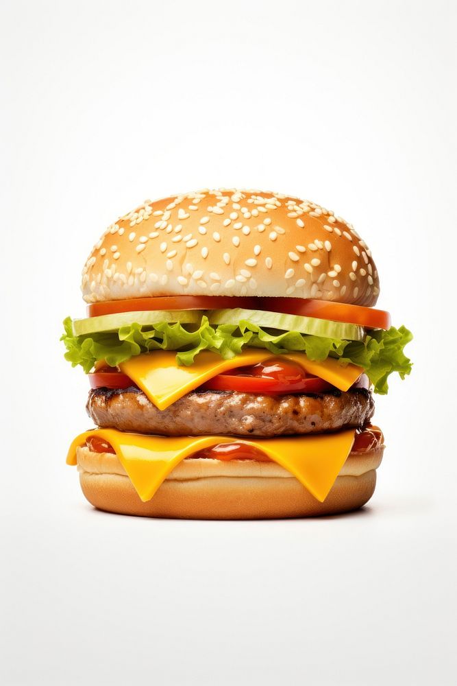 Cheese burger food hamburger vegetable. AI generated Image by rawpixel.