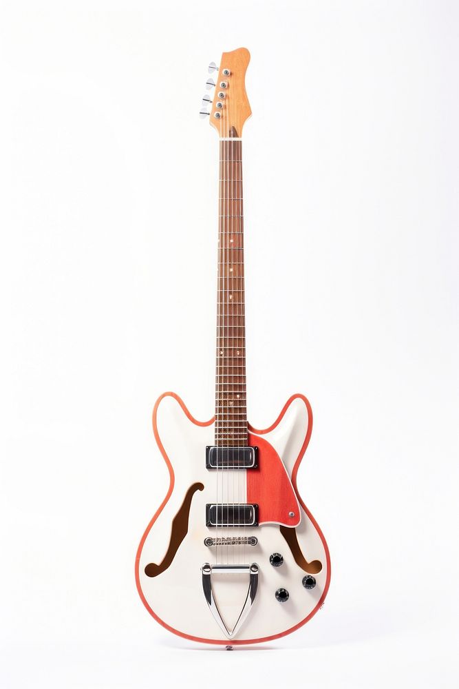 Retro electric guitar string music red. AI generated Image by rawpixel.