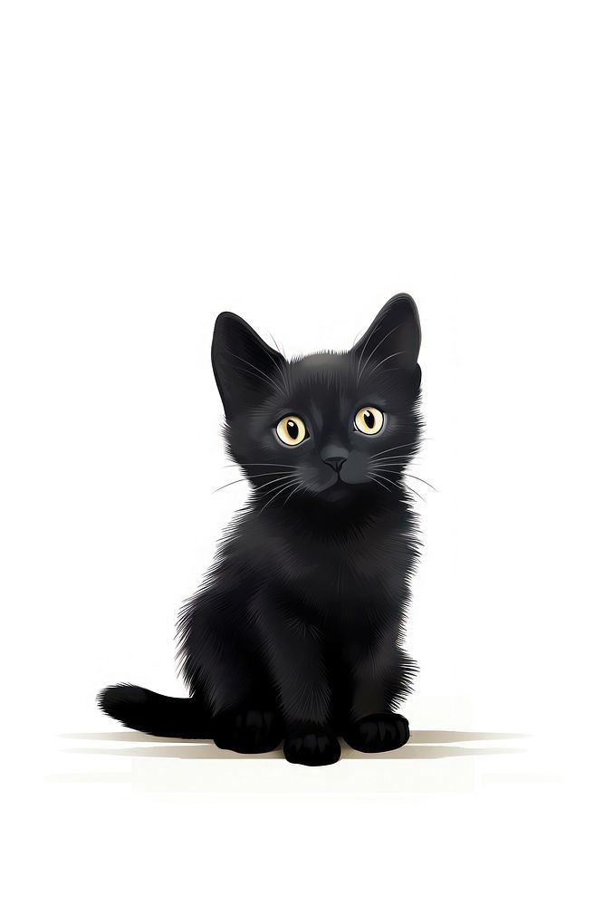 Black cat animal mammal cute. AI generated Image by rawpixel.