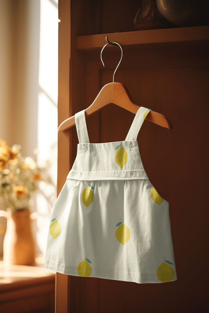 Baby dress in lemon pattern