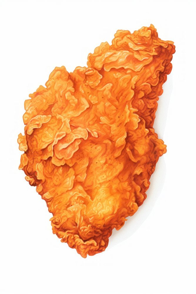 Fried Chicken food white background fried chicken. AI generated Image by rawpixel.