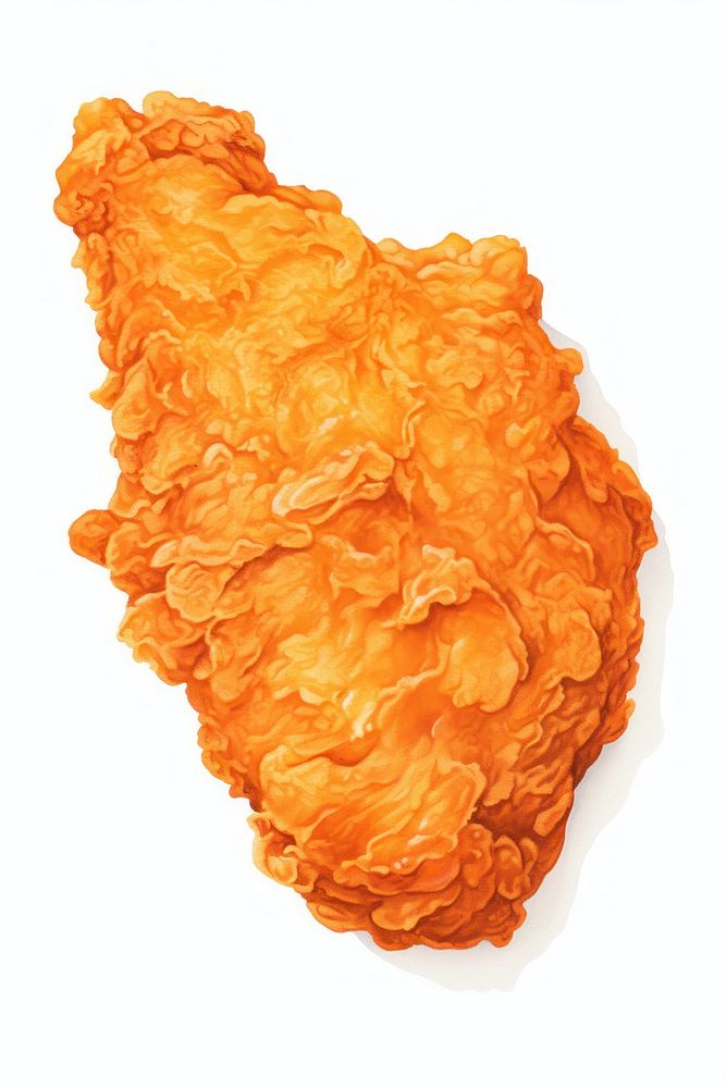 Fried Chicken food white background fried chicken. 