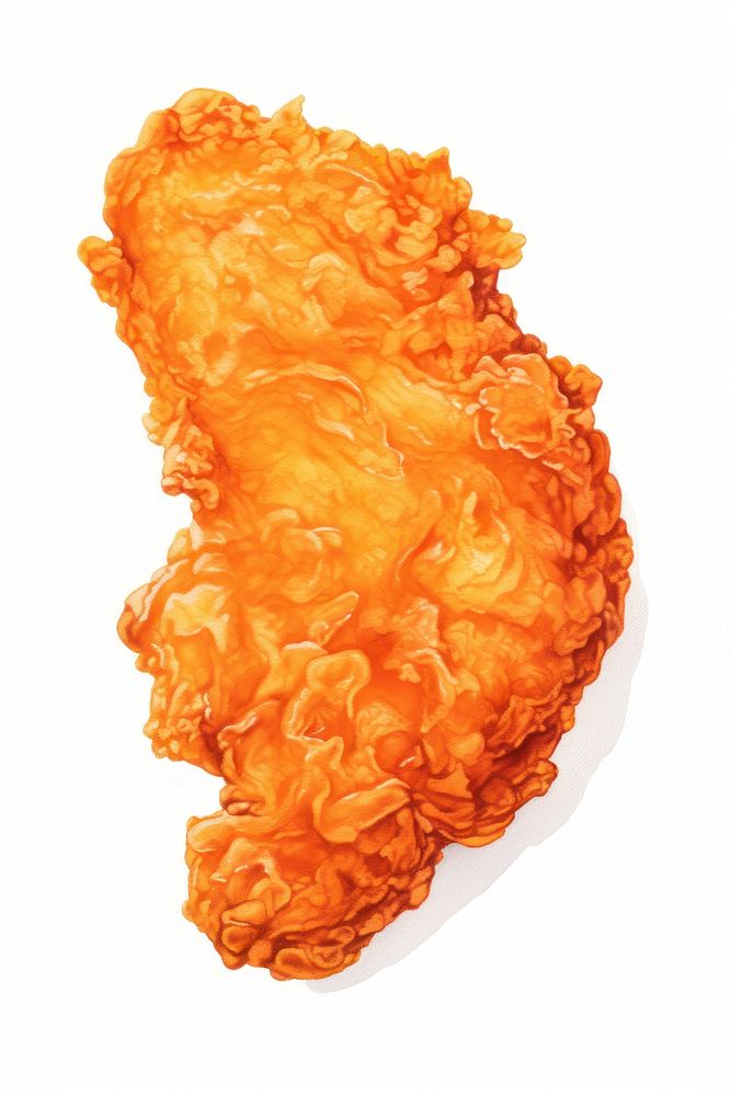 Fried Chicken food white background fried chicken. 