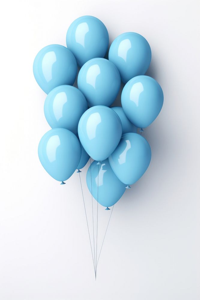 Balloon blue anniversary celebration. AI generated Image by rawpixel.
