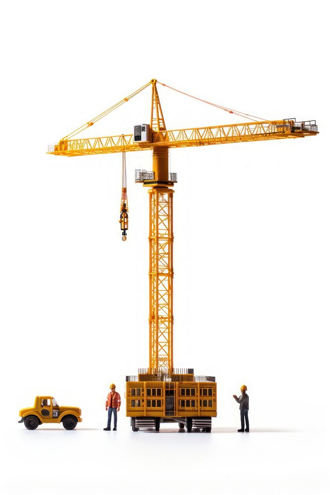 Yellow tower crane construction white | Premium Photo - rawpixel