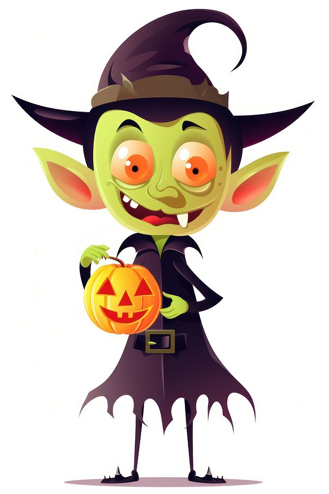 Goblin halloween jack-o'-lantern representation. AI generated Image by rawpixel.