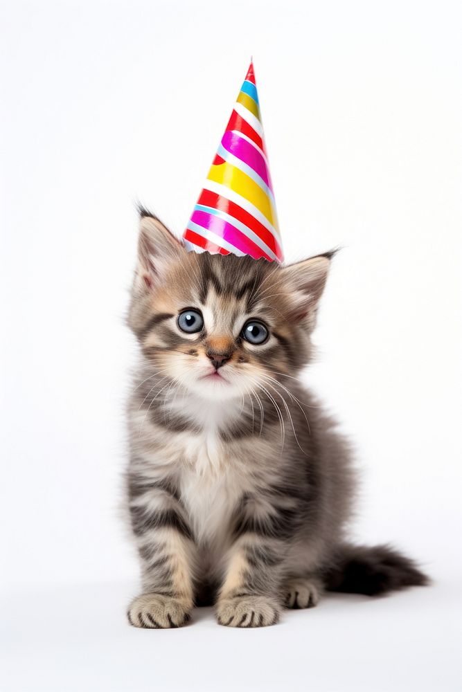 Kitten mammal animal party. AI generated Image by rawpixel.