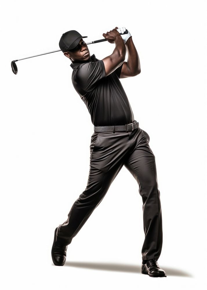 Golfer sports adult black. AI generated Image by rawpixel.