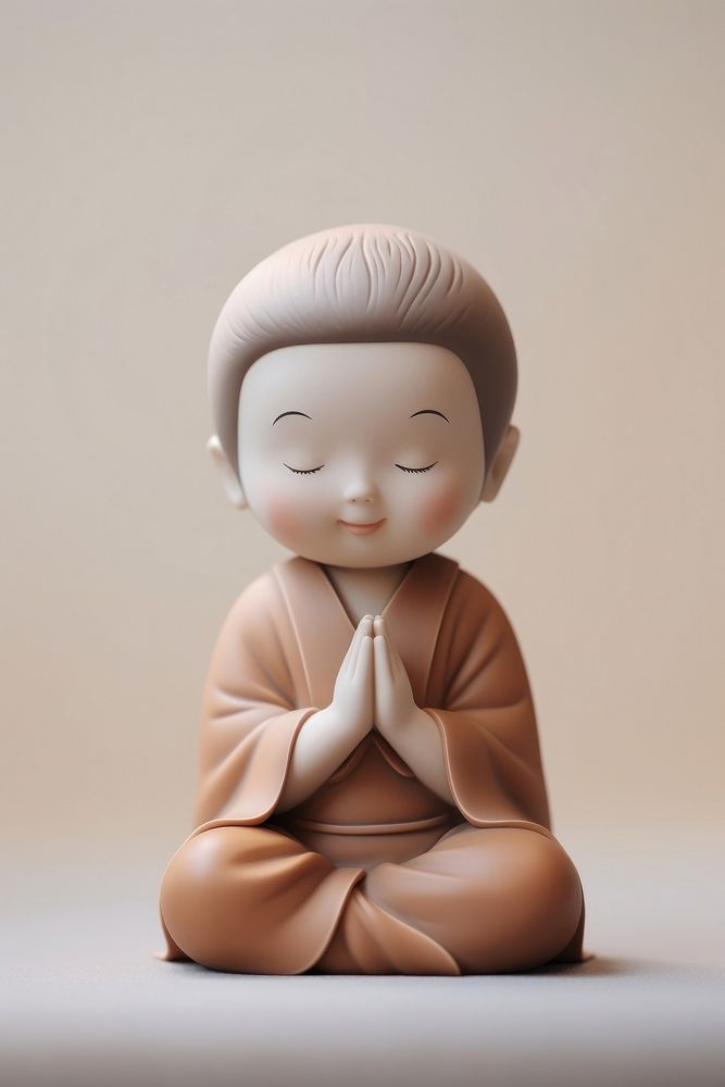 Buddha sculpture figurine cute. AI generated Image by rawpixel.