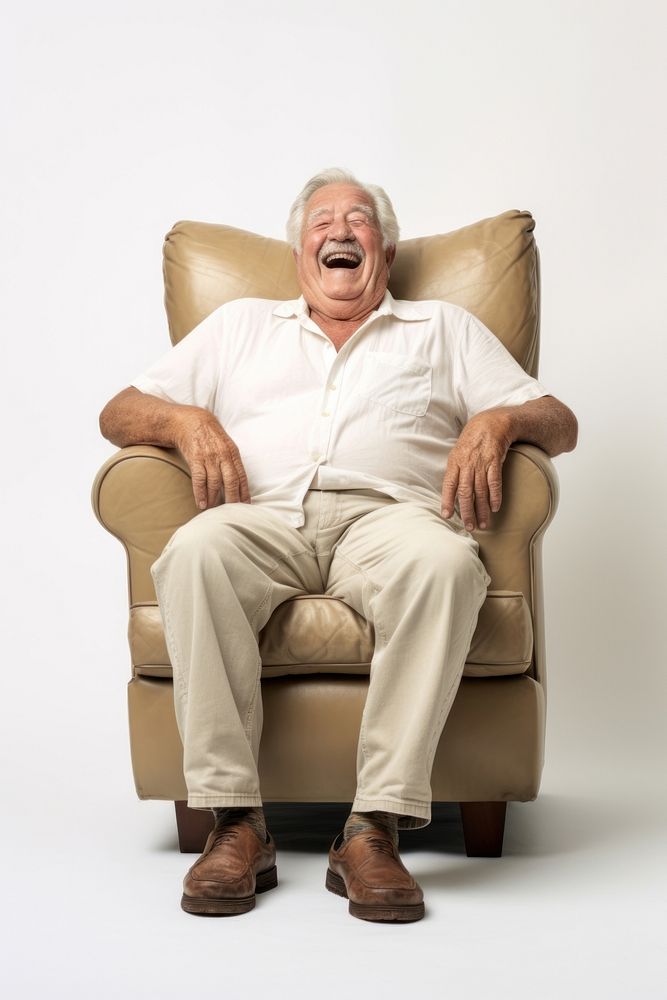 Grandpa chair furniture shouting. AI generated Image by rawpixel.