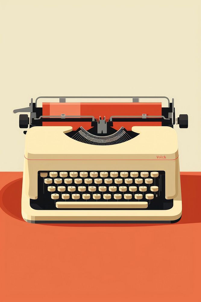 Typewritter electronics technology typewriter. AI generated Image by rawpixel.