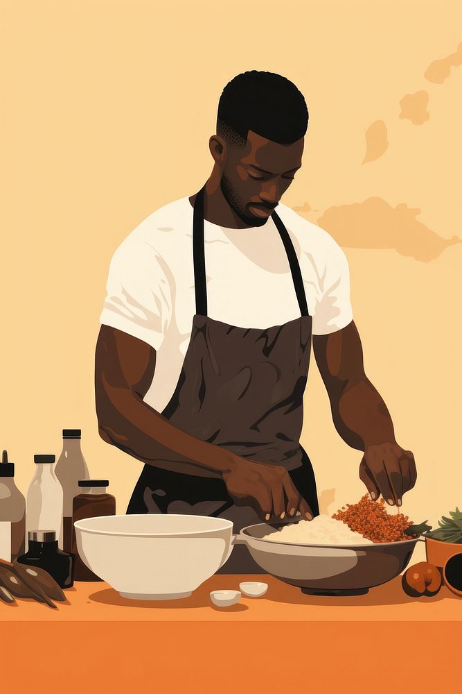 Cooking adult apron chef. AI generated Image by rawpixel.