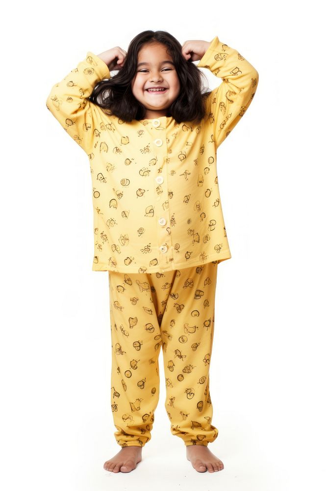 Pajamas white background happiness innocence. AI generated Image by rawpixel.