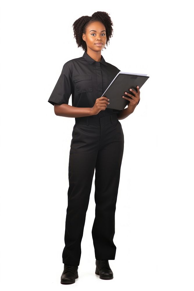 Black female mechanic standing vehicle uniform. AI generated Image by rawpixel.