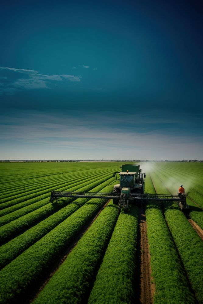 Green crops agriculture harvesting outdoors. AI generated Image by rawpixel.