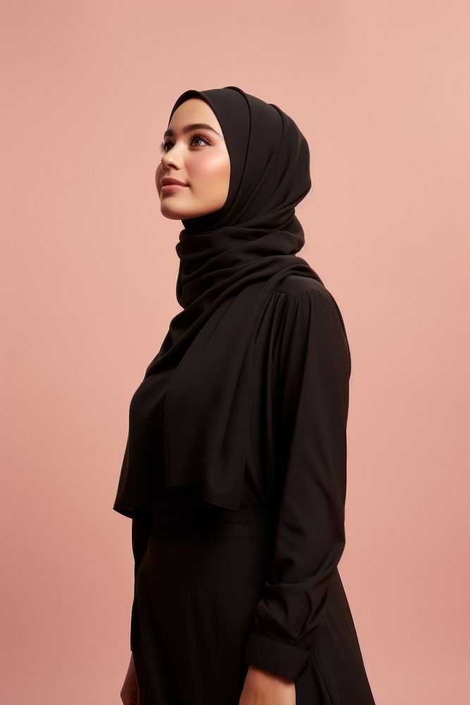 Black hijab portrait fashion looking. AI generated Image by rawpixel.