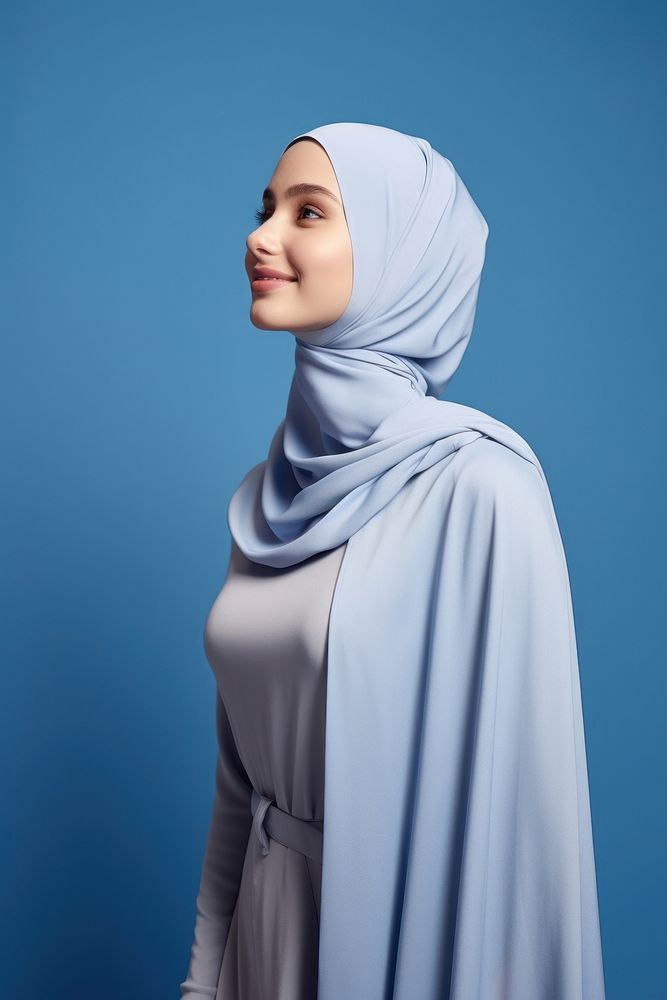 Serene Muslim female headscarf portrait looking. AI generated Image by rawpixel.