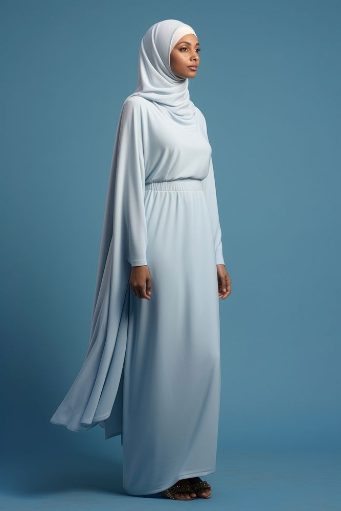 Serene Muslim female headscarf standing fashion. AI generated Image by rawpixel.