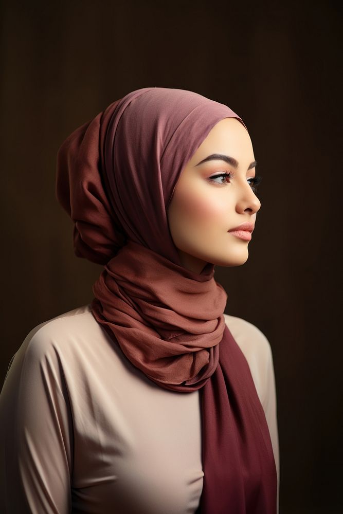 Portrait hijab scarf adult. 