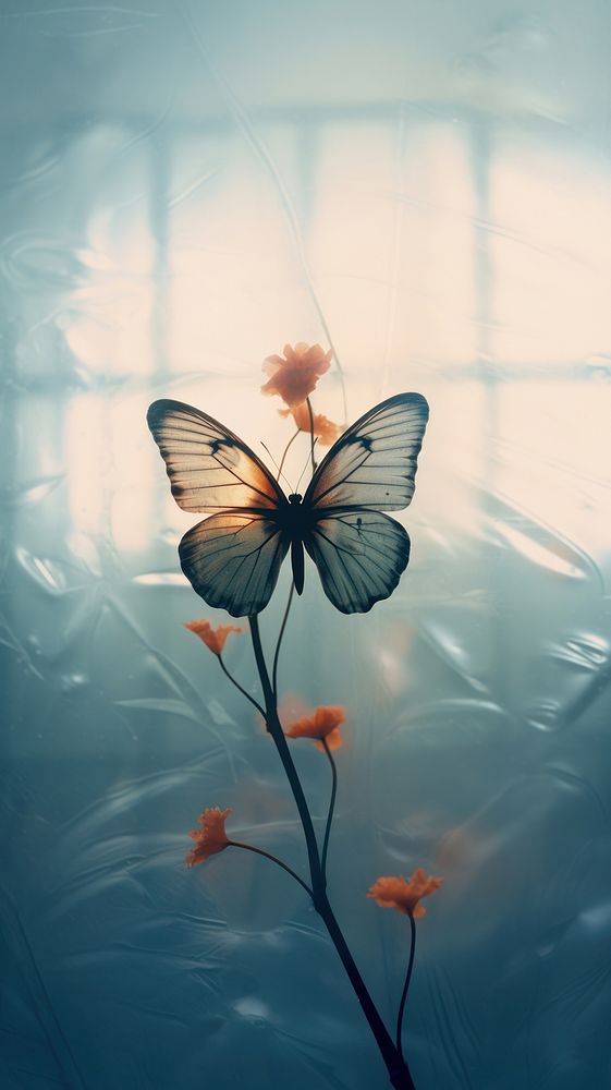 Butterfly outdoors flower petal. AI generated Image by rawpixel.