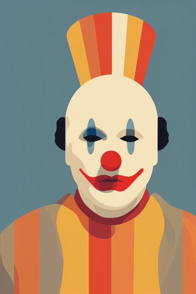 Clown circus face representation celebration. AI generated Image by rawpixel.