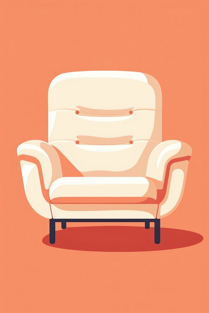 Chair vector comfortable furniture armchair relaxation recliner loveseat. AI generated Image by rawpixel.