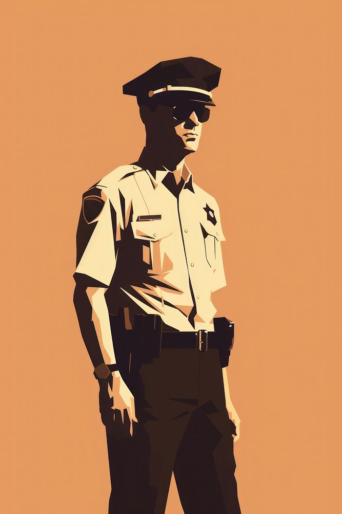 Police officer adult protection sunglasses. AI generated Image by rawpixel.