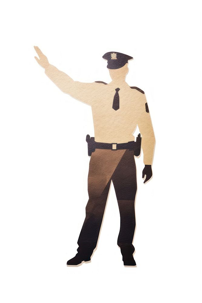 Police officer adult white background protection. AI generated Image by rawpixel.