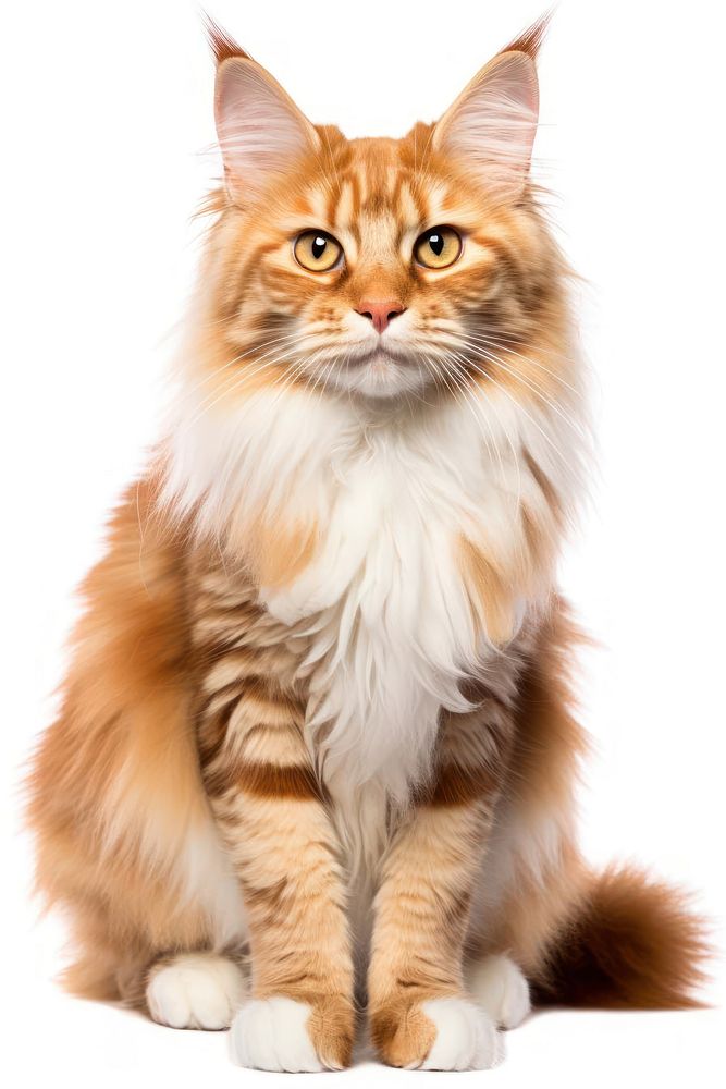 Cat maine-coon mammal animal pet. AI generated Image by rawpixel.