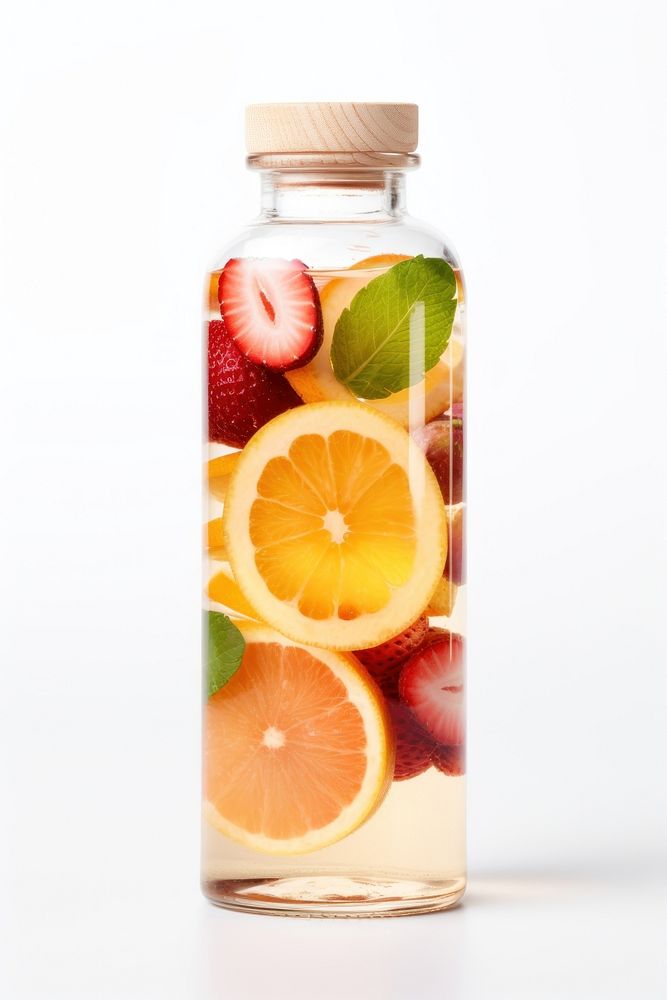 Infuse water fruit strawberry bottle. AI generated Image by rawpixel.