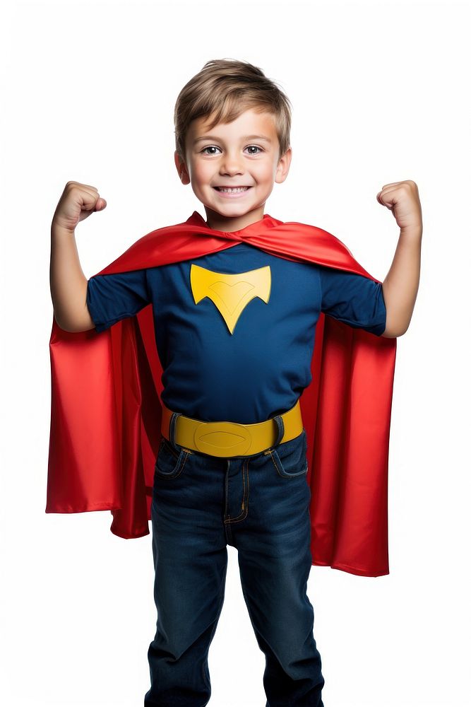 Superhero portrait costume child. AI generated Image by rawpixel.
