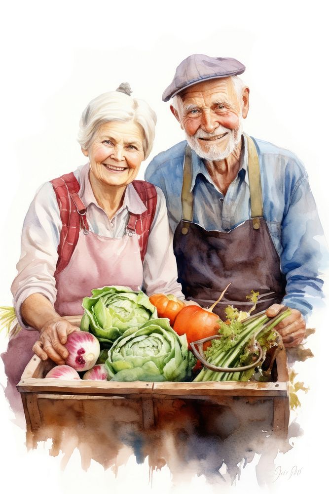 Vegetable portrait farmer adult. AI generated Image by rawpixel.