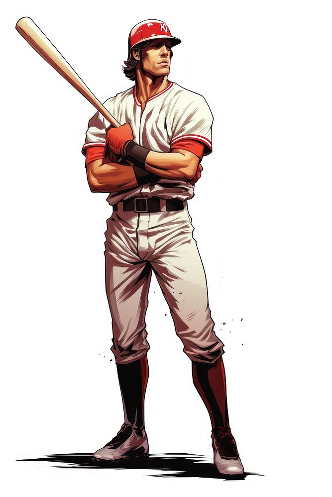 Softball baseball athlete sports. AI generated Image by rawpixel.
