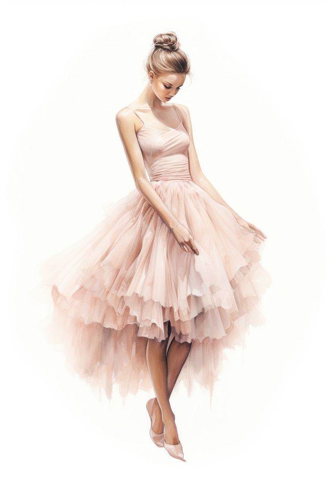 Ballerina woman dress adult white. AI generated Image by rawpixel.