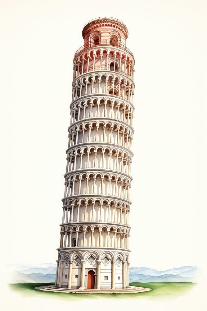 Tower of Pisa tower architecture building.