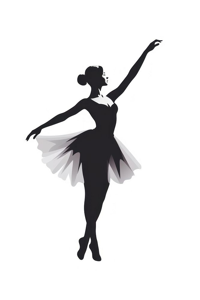 Female ballet dancer silhouette ballerina dancing. AI generated Image by rawpixel.