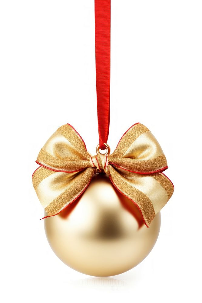 Christmas ball christmas gold decoration. AI generated Image by rawpixel.