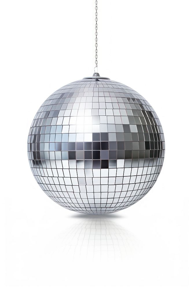 Mirror disco ball sphere white background celebration. AI generated Image by rawpixel.